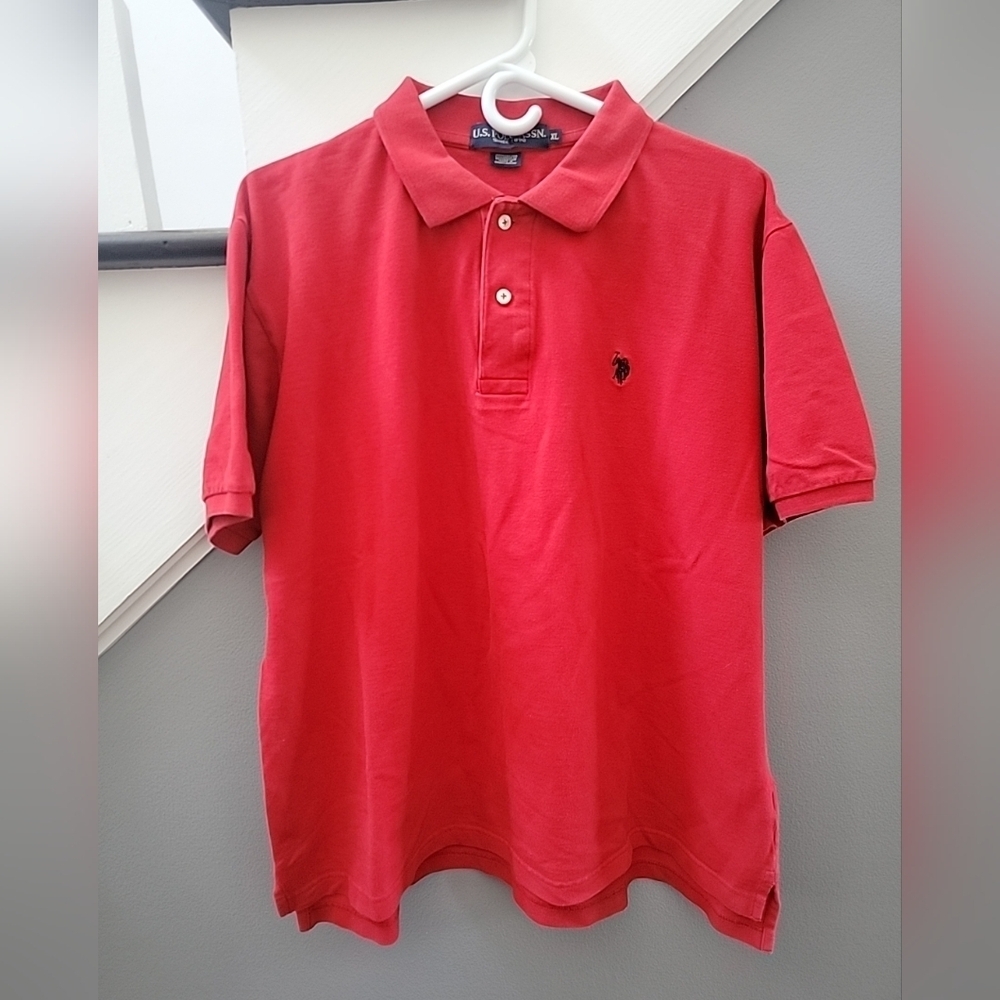 Men's U.S. POLO ASSN. Solid Red Ultimate Pique Polo Shirt Size XL 100% Cotton